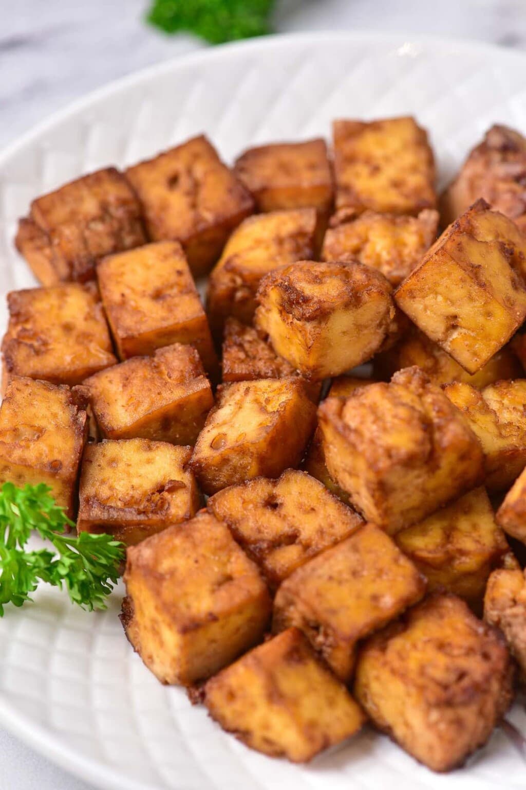 Tofu Cooked in an Air Fryer