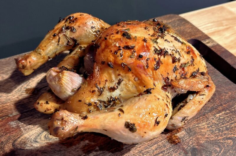 Roasted Chicken with a Garlic and Herb Infusion